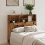 Headboard wardrobe in aged engineered wood 120x19x103.5 cm by , Lockers and storage cabinets - Ref: Foro24-856866, Price: 68,...
