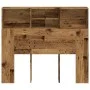 Headboard wardrobe in aged engineered wood 120x19x103.5 cm by , Lockers and storage cabinets - Ref: Foro24-856866, Price: 68,...
