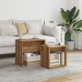 Mesas de centro apilables 2 uds madera ingeniería roble artisan von , Couchtisch - Ref: Foro24-856051, Preis: 50,66 €, Rabatt: %