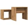 Mesas de centro apilables 2 uds madera ingeniería roble artisan von , Couchtisch - Ref: Foro24-856051, Preis: 50,66 €, Rabatt: %