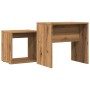 Mesas de centro apilables 2 uds madera ingeniería roble artisan by , Coffee table - Ref: Foro24-856051, Price: 52,15 €, Disco...