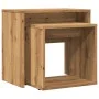 Mesas de centro apilables 2 uds madera ingeniería roble artisan von , Couchtisch - Ref: Foro24-856051, Preis: 50,66 €, Rabatt: %