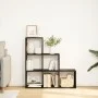 Librería divisor 3 niveles madera ingeniería negro 99x29x99 cm by , Bookcases and shelves - Ref: Foro24-857959, Price: 61,19 ...