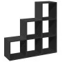 Librería divisor 3 niveles madera ingeniería negro 99x29x99 cm by , Bookcases and shelves - Ref: Foro24-857959, Price: 61,19 ...