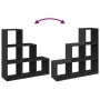 Librería divisor 3 niveles madera ingeniería negro 99x29x99 cm by , Bookcases and shelves - Ref: Foro24-857959, Price: 61,19 ...