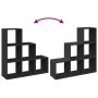 Librería divisor 3 niveles madera ingeniería negro 99x29x99 cm by , Bookcases and shelves - Ref: Foro24-857959, Price: 62,48 ...