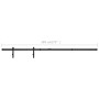 Kit mini puerta corredera de armario acero carbono 183 cm de vidaXL, Marcos de puertas - Ref: Foro24-148013, Precio: 27,77 €,...