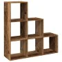 Librería divisor 3 niveles madera envejecida 99x29x99 cm by , Bookcases and shelves - Ref: Foro24-857965, Price: 61,15 €, Dis...