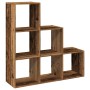 Librería divisor 3 niveles madera envejecida 99x29x99 cm by , Bookcases and shelves - Ref: Foro24-857965, Price: 62,15 €, Dis...