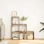 Librería divisor 3 niveles madera envejecida 99x29x99 cm by , Bookcases and shelves - Ref: Foro24-857965, Price: 61,15 €, Dis...