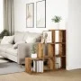 Librería divisor 3 niveles madera envejecida 99x29x99 cm by , Bookcases and shelves - Ref: Foro24-857965, Price: 61,15 €, Dis...