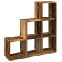 Librería divisor 3 niveles madera envejecida 99x29x99 cm by , Bookcases and shelves - Ref: Foro24-857965, Price: 61,15 €, Dis...