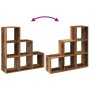 Librería divisor 3 niveles madera envejecida 99x29x99 cm by , Bookcases and shelves - Ref: Foro24-857965, Price: 62,15 €, Dis...