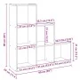 Librería divisor 3 niveles madera envejecida 99x29x99 cm by , Bookcases and shelves - Ref: Foro24-857965, Price: 61,15 €, Dis...