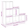 Librería divisor 3 niveles madera envejecida 99x29x99 cm by , Bookcases and shelves - Ref: Foro24-857965, Price: 62,15 €, Dis...
