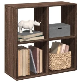 Librería divisor madera ingeniería marrón roble 69,5x29x69,5 cm by , Bookcases and shelves - Ref: Foro24-858009, Price: 41,06...