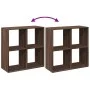Librería divisor madera ingeniería marrón roble 69,5x29x69,5 cm by , Bookcases and shelves - Ref: Foro24-858009, Price: 41,06...