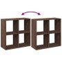 Librería divisor madera ingeniería marrón roble 69,5x29x69,5 cm von , Bücherregale und Regale - Ref: Foro24-858009, Preis: 41...