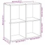 Librería divisor madera ingeniería marrón roble 69,5x29x69,5 cm by , Bookcases and shelves - Ref: Foro24-858009, Price: 41,06...