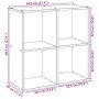 Librería divisor madera ingeniería marrón roble 69,5x29x69,5 cm von , Bücherregale und Regale - Ref: Foro24-858009, Preis: 41...