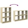 Librería divisor madera ingeniería roble Sonoma 69,5x29x103,5cm by , Bookcases and shelves - Ref: Foro24-858014, Price: 55,53...