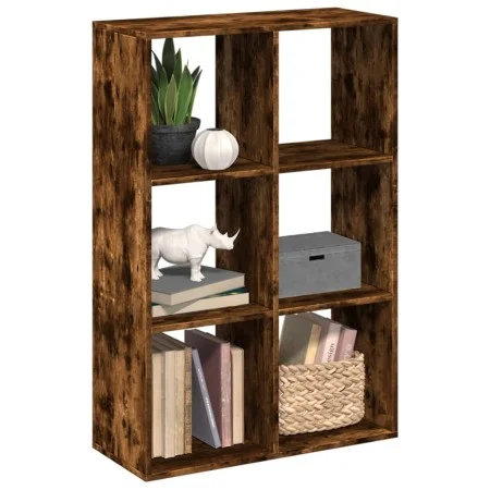 Librería divisora madera roble ahumado 69,5x29x103,5 cm by , Bookcases and shelves - Ref: Foro24-858016, Price: 58,83 €, Disc...