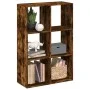 Librería divisora madera roble ahumado 69,5x29x103,5 cm by , Bookcases and shelves - Ref: Foro24-858016, Price: 58,83 €, Disc...