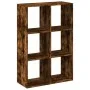 Librería divisora madera roble ahumado 69,5x29x103,5 cm by , Bookcases and shelves - Ref: Foro24-858016, Price: 58,83 €, Disc...