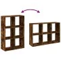 Librería divisora madera roble ahumado 69,5x29x103,5 cm by , Bookcases and shelves - Ref: Foro24-858016, Price: 58,83 €, Disc...