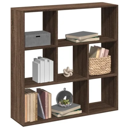 Librería divisora madera marrón roble 102x29x103,5 cm by , Bookcases and shelves - Ref: Foro24-858054, Price: 74,33 €, Discou...