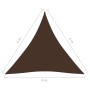Brown Oxford fabric triangular sail awning 4x4x4 m by vidaXL, Umbrellas - Ref: Foro24-135836, Price: 28,34 €, Discount: %