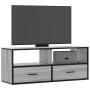 Mueble de TV madera y metal roble ahumado 100x31x39,5 cm von , TV-Möbel - Ref: Foro24-848932, Preis: 72,27 €, Rabatt: %