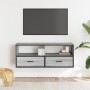 Mueble de TV madera y metal roble ahumado 100x31x39,5 cm von , TV-Möbel - Ref: Foro24-848932, Preis: 72,27 €, Rabatt: %