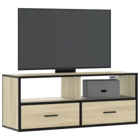 Mueble TV madera ingeniería y metal roble Sonoma 100x31x39,5 cm von , TV-Möbel - Ref: Foro24-848930, Preis: 57,00 €, Rabatt: %