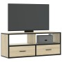 Mueble TV madera ingeniería y metal roble Sonoma 100x31x39,5 cm de , Muebles TV - Ref: Foro24-848930, Precio: 70,17 €, Descue...