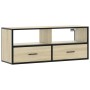 Mueble TV madera ingeniería y metal roble Sonoma 100x31x39,5 cm de , Muebles TV - Ref: Foro24-848930, Precio: 70,17 €, Descue...