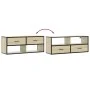 Mueble TV madera ingeniería y metal roble Sonoma 100x31x39,5 cm von , TV-Möbel - Ref: Foro24-848930, Preis: 57,00 €, Rabatt: %