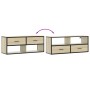 Mueble TV madera ingeniería y metal roble Sonoma 100x31x39,5 cm de , Muebles TV - Ref: Foro24-848930, Precio: 70,17 €, Descue...
