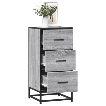 Aparador madera ingeniería y metal gris Sonoma 35,5x35x76 cm de , Aparadores - Ref: Foro24-848947, Precio: 64,93 €, Descuento: %