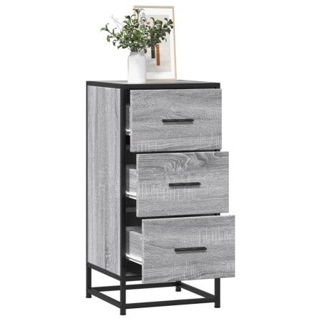 Aparador madera ingeniería y metal gris Sonoma 35,5x35x76 cm by , Sideboards - Ref: Foro24-848947, Price: 65,80 €, Discount: %