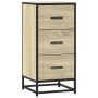 Aparador madera ingeniería y metal roble Sonoma 35,5x35x76 cm by , Sideboards - Ref: Foro24-848945, Price: 70,49 €, Discount: %