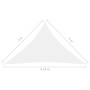 Toldo de vela triangular tela Oxford blanco 3x3x4,24 m