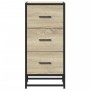 Aparador madera ingeniería y metal roble Sonoma 35,5x35x76 cm by , Sideboards - Ref: Foro24-848945, Price: 70,49 €, Discount: %
