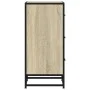 Aparador madera ingeniería y metal roble Sonoma 35,5x35x76 cm von , Sideboards - Ref: Foro24-848945, Preis: 69,54 €, Rabatt: %