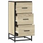 Aparador madera ingeniería y metal roble Sonoma 35,5x35x76 cm by , Sideboards - Ref: Foro24-848945, Price: 70,49 €, Discount: %
