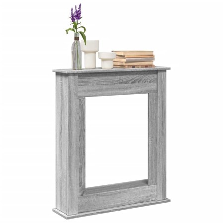 Borde de chimenea madera ingeniería gris Sonoma 75x20x87,5 cm von , Zubehör für Holzöfen und Kamine - Ref: Foro24-854585, Pre...
