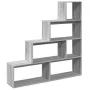 Librería divisora 4 niveles madera gris Sonoma 143,5x29x143,5cm by , Bookcases and shelves - Ref: Foro24-857999, Price: 73,70...