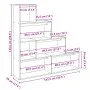 Librería divisora 4 niveles madera gris Sonoma 143,5x29x143,5cm by , Bookcases and shelves - Ref: Foro24-857999, Price: 73,70...