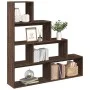 Librería divisora 4 niveles marrón roble 143,5x29x143,5 cm by , Bookcases and shelves - Ref: Foro24-858000, Price: 92,24 €, D...