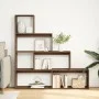 Librería divisora 4 niveles marrón roble 143,5x29x143,5 cm by , Bookcases and shelves - Ref: Foro24-858000, Price: 92,24 €, D...